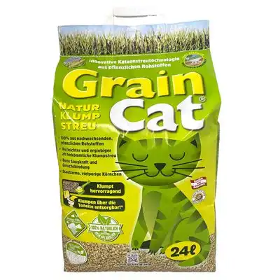 GrainCat arena para gatos  - 2 x 24 litros (14 kg) - Pack ahorro - GrainCat - Comparador de precios