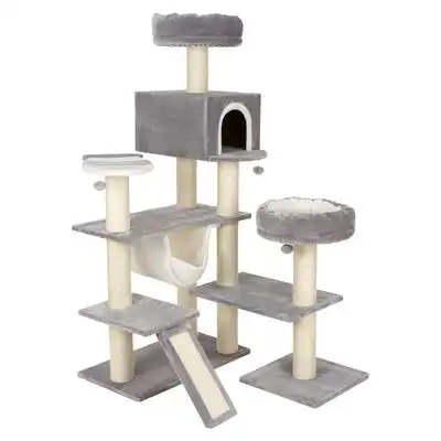 Rascador La Casita de Chocolate XXL - Gris, con rampa - ¡Activa tu 5 % dto. al pasar por caja! - zooplus Exclusive - Comparador de precios