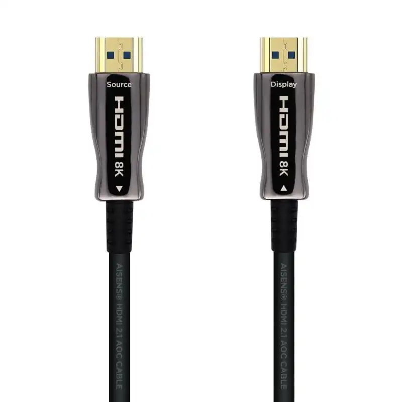 Aisens Cable HDMI v2.1 AOC Ultra Alta Velocidad con Ethernet 8K Macho/Macho 50m Negro
