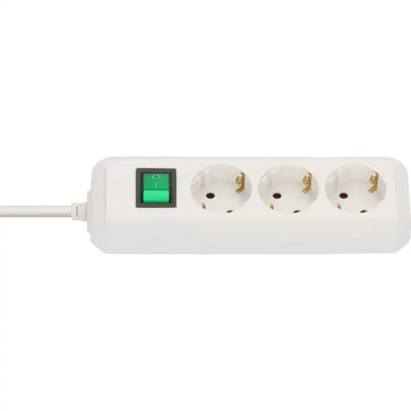 Brennenstuhl Eco-Line Regleta de Enchufes con 3 Tomas de Corriente con Interruptor 3m Blanco