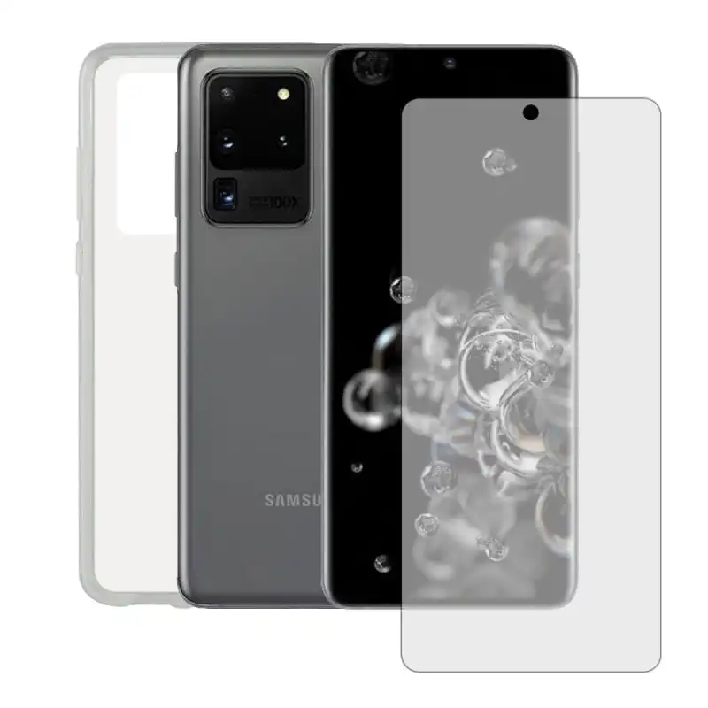 Contact Pack Funda TPU Transparente + Protector Cristal Templado para Samsung Galaxy S20 Ultra