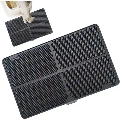 HausPets Alfombrilla plegable XL arenero - Antideslizante, impermeable - Negro - HausPets - Comparador de precios