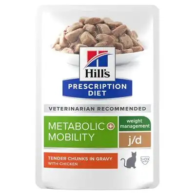 Hill's Prescription Diet j/d Metabolic + Mobility con pollo para gatos - 12 x 85 g - Pack ahorro - Hill's Prescription Diet - Comparador de precios