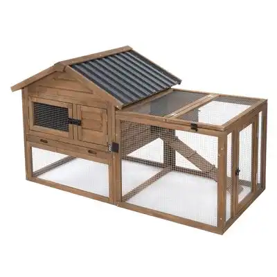 Jaula TIAKI para conejos - Jaula con recinto exterior: 159,5 x 80,4 x 91,4 cm (L x An x Al) - TIAKI - Comparador de precios
