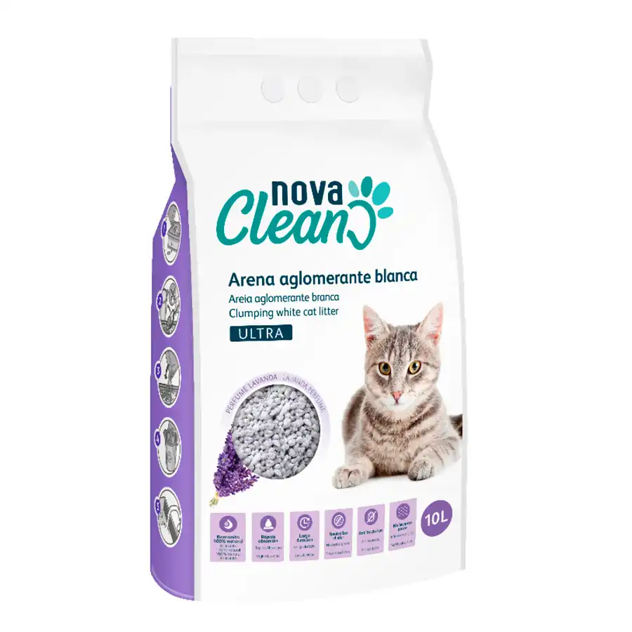 Nova Clean Ultra Lecho Aglomerante Lavanda para gatos