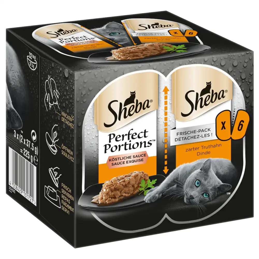Sheba Perfect Portions 48 x 37,5 g comida húmeda para gatos - Pavo