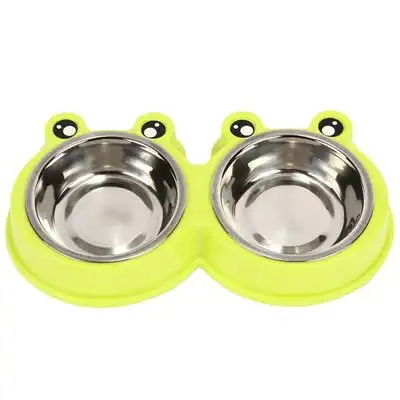 UAMLY Cuencos dobles de acero inoxidable para gatos - Verde - Uamly - Comparador de precios