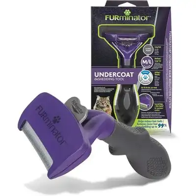 Zoomtopia Cepillo grande para gatos FURMINATOR cerdas largas, color morado - Púrpura - Zoomtopia - Comparador de precios