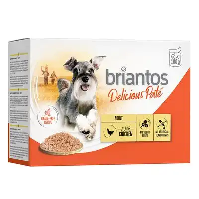 Briantos Delicious Paté en bolsitas 48 x 100 g - Pack Ahorro - Pollo - briantos - Comparador de precios