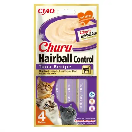 Churu Hairball Snack Cremoso para Gatos con Atún, 1 x 56 gr - Churu - Comparador de precios