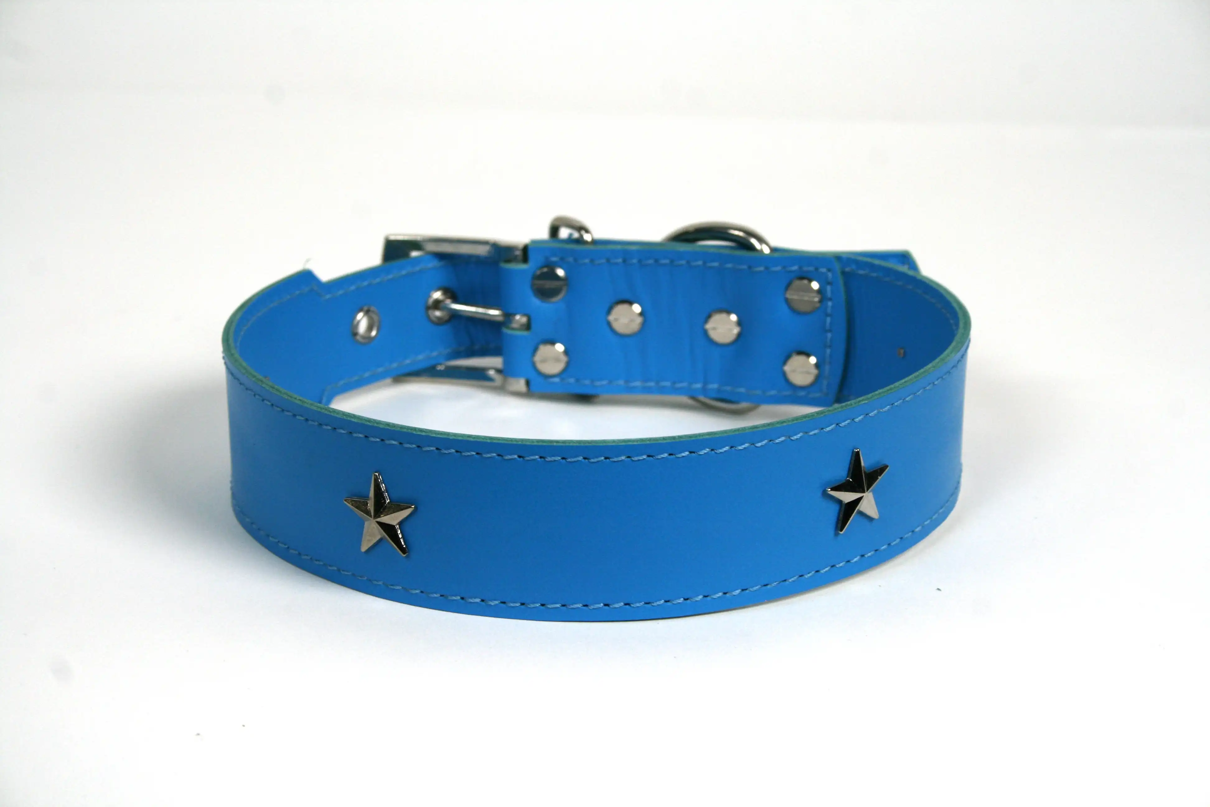 COLLAR DE PIEL AZUL CELESTE CON  ESTRELLA - LGMCAN - Comparador de precios