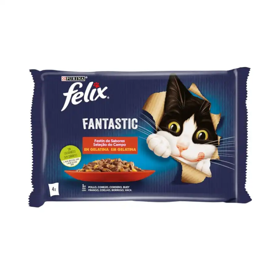 Felix Fantastic Carne en Gelatina sobre  - Multipack