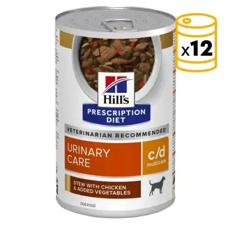 Hill's Prescription Diet c/d Urinary Care Multicare Comida Húmeda para Perros Estofado con Pollo y Vegetales, 12x354 gr - Hill's Prescription Diet - Comparador de precios