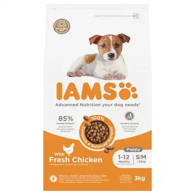 IAMS Puppy and Junior Pro Active Medium Breed Rico en Pollo 3 Kg - IAMS - Comparador de precios