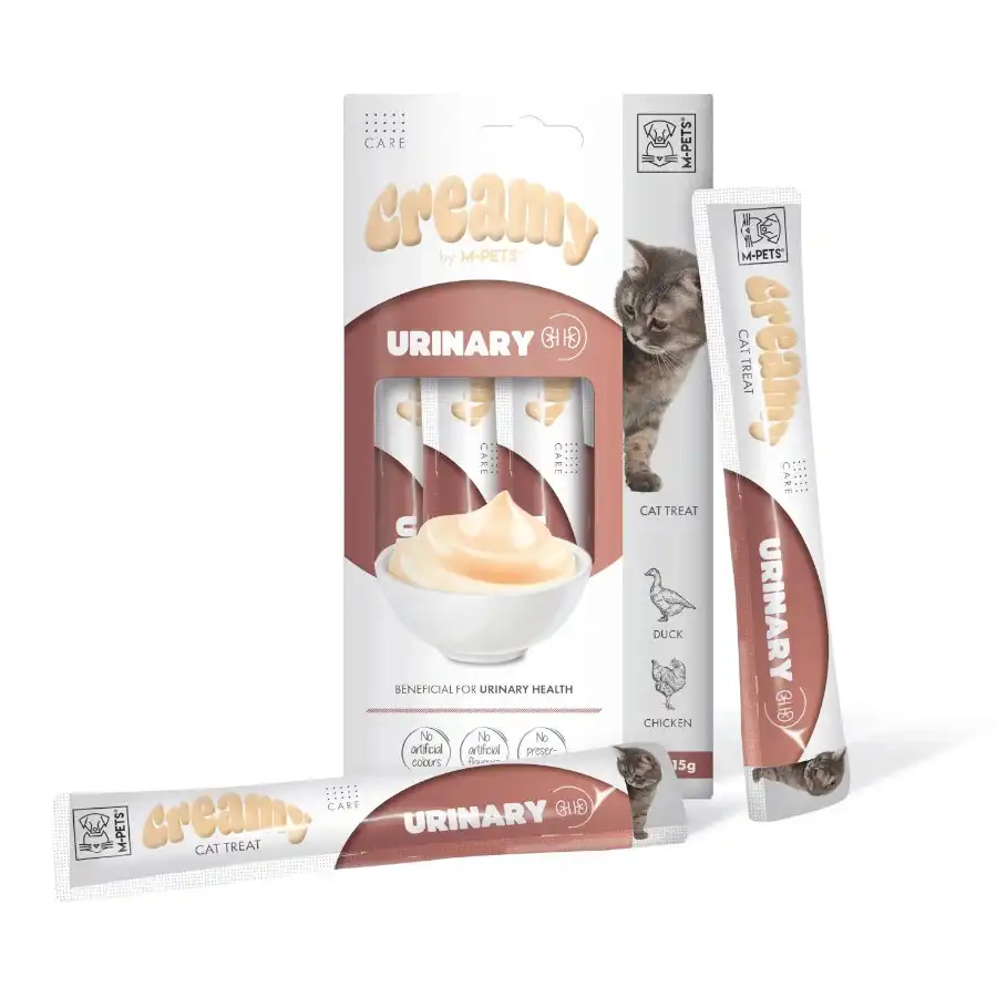 M-Pets Creamy Snack Urinário de Pato e Frango para gatos 4 sobres x 15 g - M-Pets - Comparador de precios