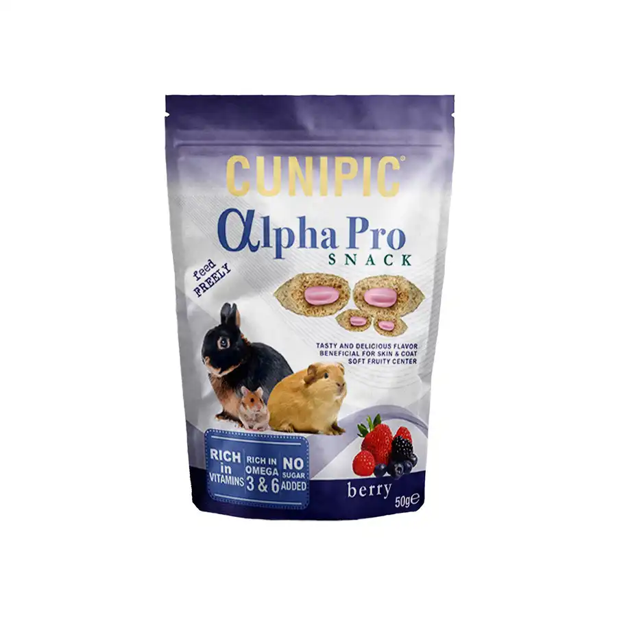 Cunipic Alpha Pro Snack Roedores Frutas del bosque 50 gr.