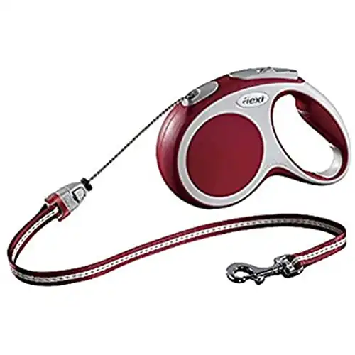 Flexi Vario Cordón Correa extensible para perros hasta 20 Kg (5 m) (Rojo)