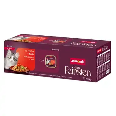 animonda Vom Feinsten Kitten en salsa 12 x 85 g - Pollo y ternera - Animonda Vom Feinsten - Comparador de precios