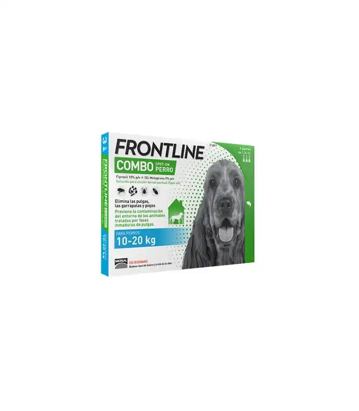 Frontline combo spot on pipetas antiparasitarias para perro [2 formatos - 4 tamaños] 10-20 Kg 18, 0.10 kg
