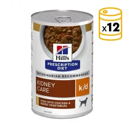 Hill's Prescription Diet k/d Kidney Care Comida Húmeda para Perros Estofado con Pollo y Vegetales, 12 x 354 gr - Hill's Prescription Diet - Comparador de precios