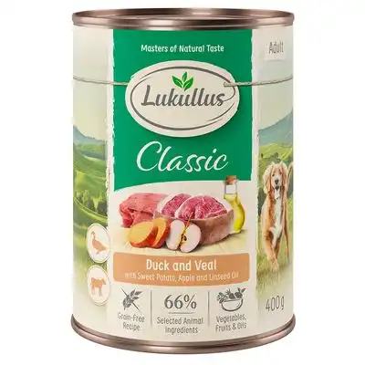 Lukullus pato y ternera sin cereales 6 x 400 g - Lukullus - Comparador de precios