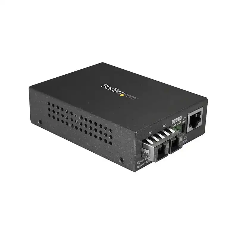 Startech Conversor de Medios Gigabit Ethernet RJ45 a Fibra Óptica SC Monomodo 1000Base-LX