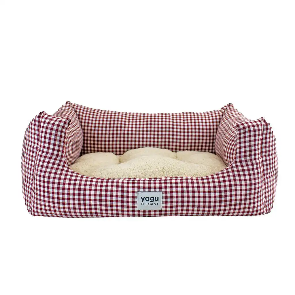 Yagu cuna confort vichy grana para perros - 73 x 63 x 24 cm - Yagu - Comparador de precios