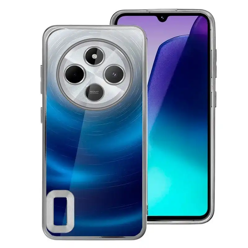 Cool Carcasa Borde Metalizado Plata para Xiaomi Redmi 14C / Poco C75