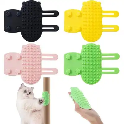 HausPets 4 cepillos aseo gatos, cepillo esquina, cepillo masaje silicona - 4 piezas - HausPets - Comparador de precios