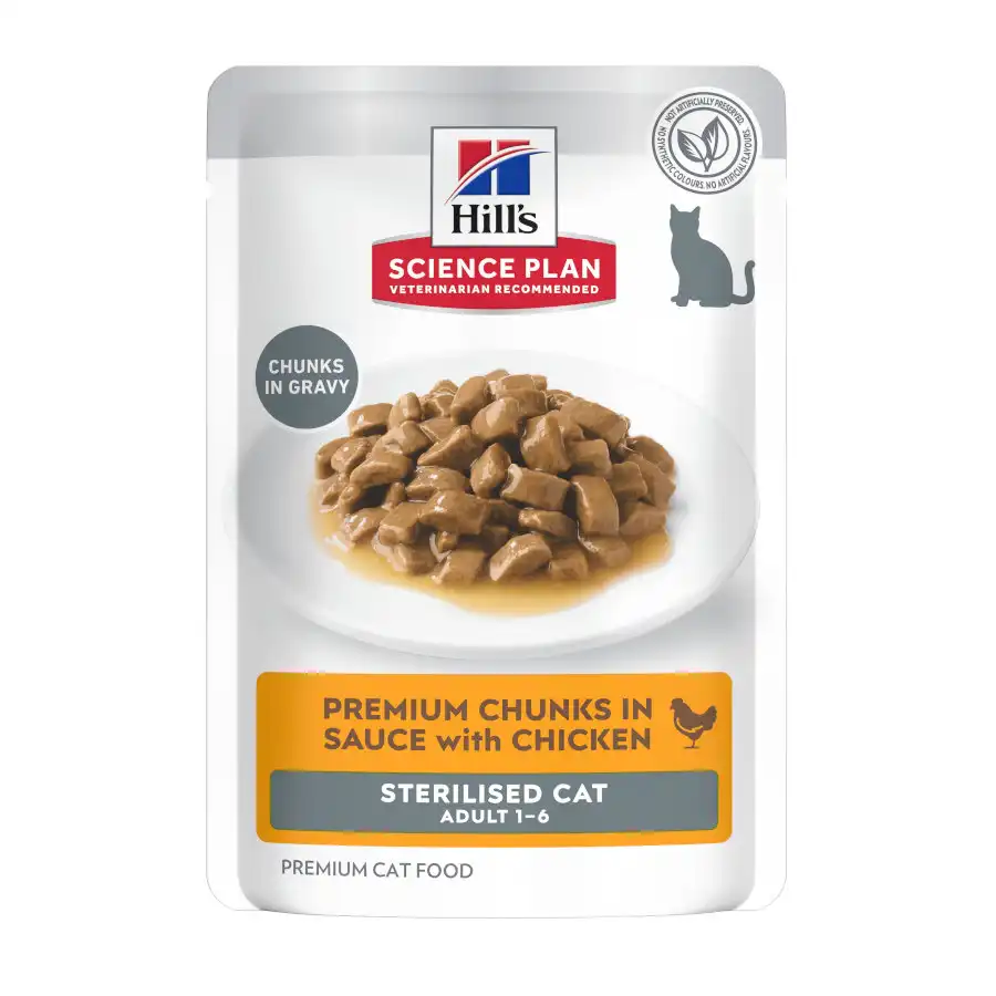 Hill's Science Plan Sterilized Young Adult Pollo sobre para gatos 85 g - Hills - Comparador de precios