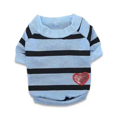MCBOSON Camiseta de rayas para perros - ropa para perros - Azul claro - XL - Mcboson - Comparador de precios