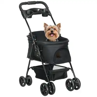PawHut Cochecito para Perro - Negro - PawHut - Comparador de precios