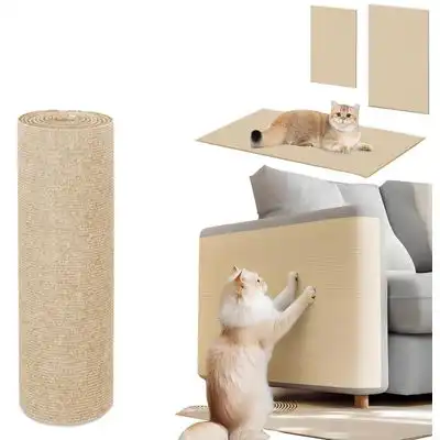 UAMLY Alfombrilla rascadora autoadhesiva para gatos - Beige - 13 x 13 x 7,5 cm - Uamly - Comparador de precios