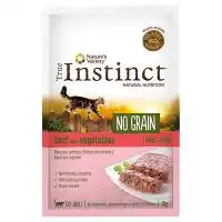 Comida húmeda para gatos adultos True Instinct No Grain paté buey con verduras 70 gr