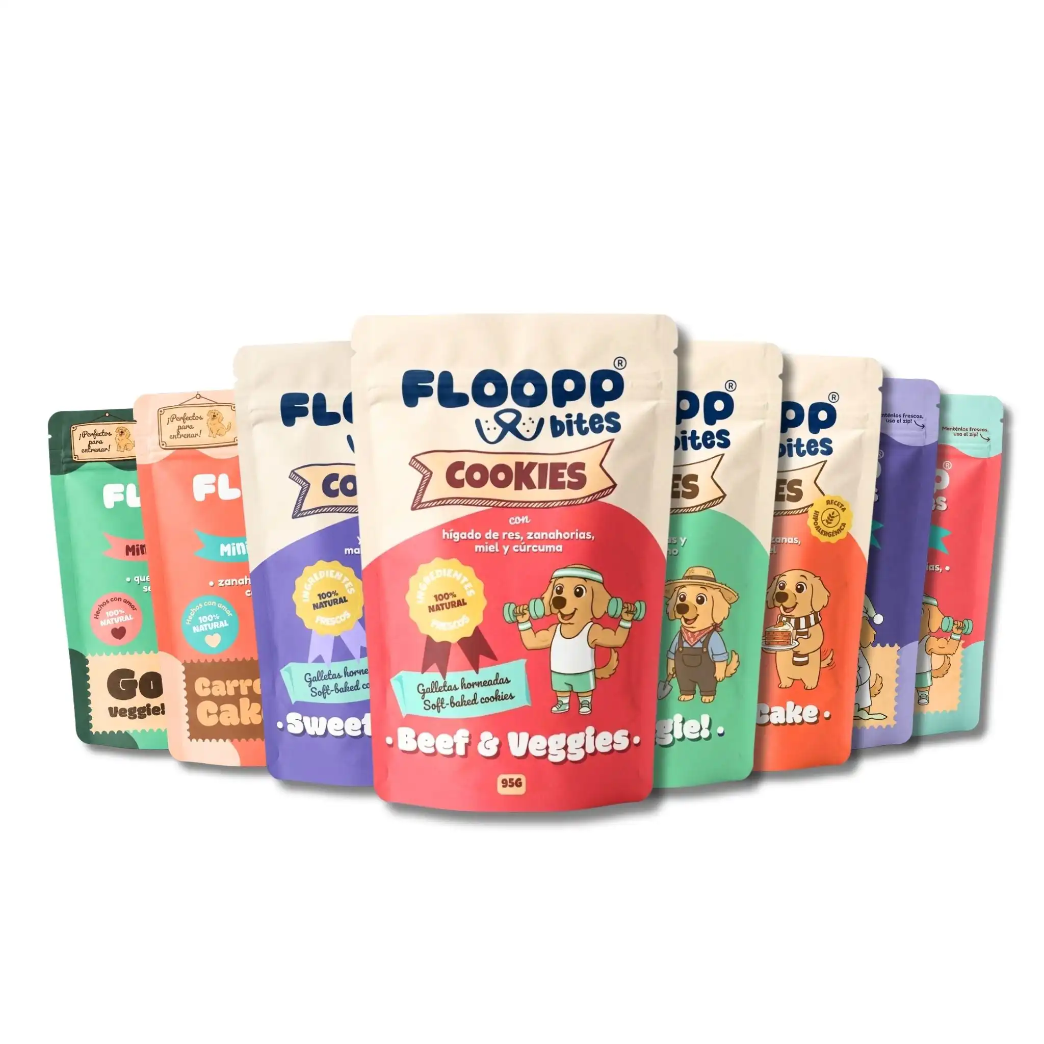 Floopp Bites Mix Pack – Snacks Naturales para Perros – 8 Bolsas, 680 g - 680 - Flooppbites - Comparador de precios