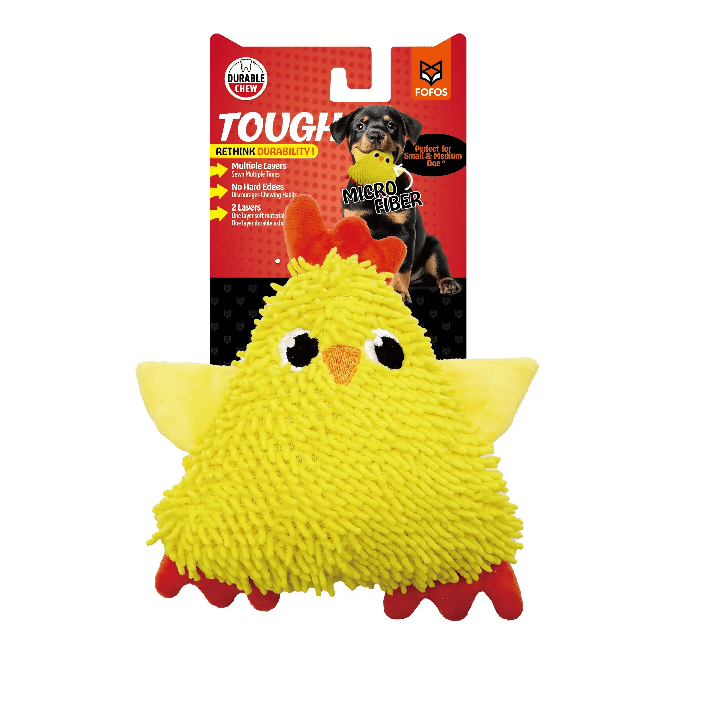Fofos Peluche pollito de microfibra con sonido para perros - 18 cm x 7.8 cm x 16 cm - Fofos - Comparador de precios