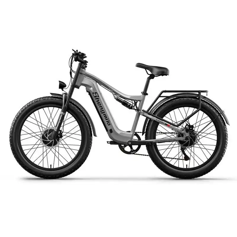 Shengmilo S600-11 Bicicleta Eléctrica de Montaña 26'' para Adultos 2000W con Motor Dual 17.5Ah 840Wh Gris Mate