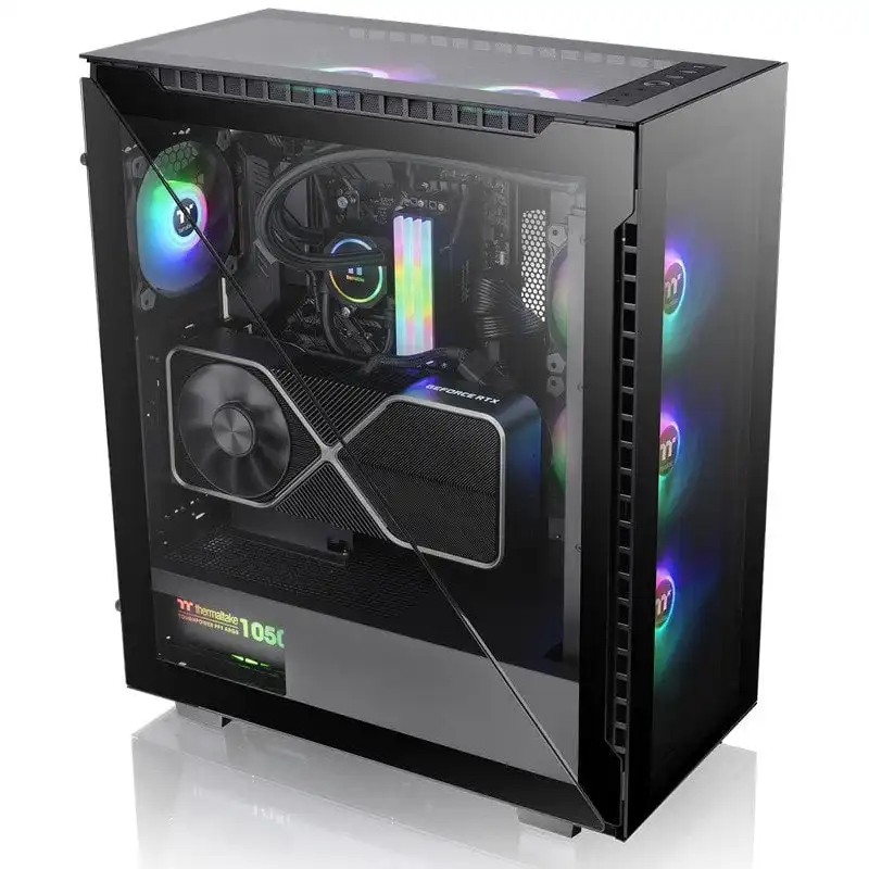 Thermaltake Divider 500 TG ARGB Cristal Templado USB 3.1 Negra