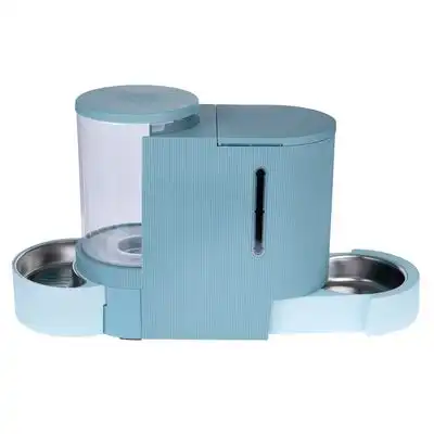 Tolva para pienso o agua TIAKI azul claro - Comedero 2,65 kg + bebedero 6 l - TIAKI - Comparador de precios