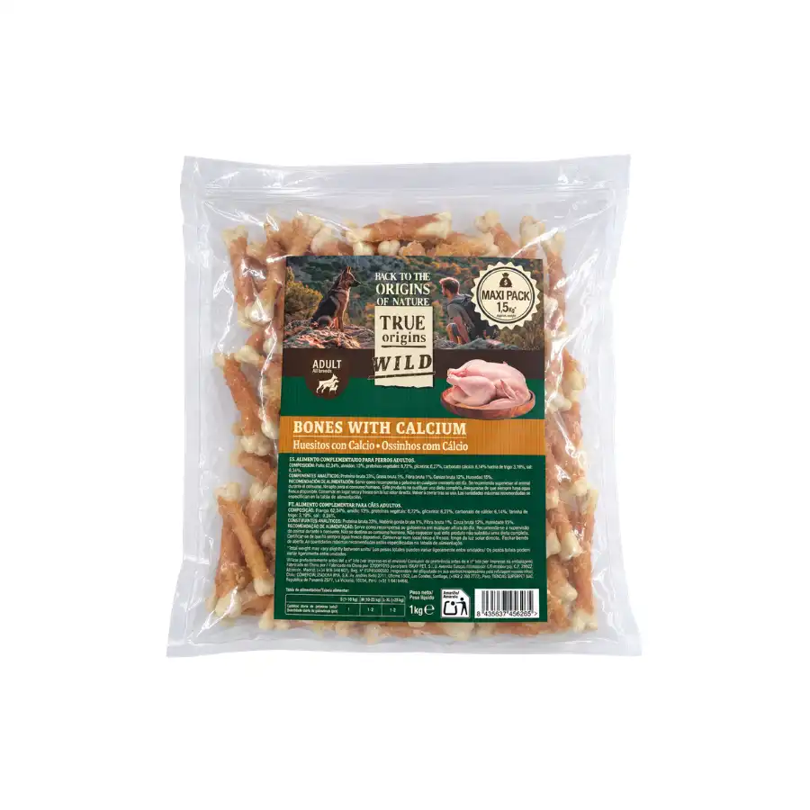 True Origins Wild Huesitos con Calcio Snack para perros 1.5 kg - True Origins - Comparador de precios