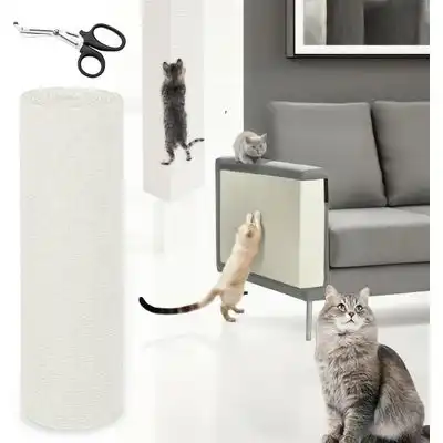 UAMLY Alfombrilla rascadora autoadhesiva para gatos - blanco - Uamly - Comparador de precios