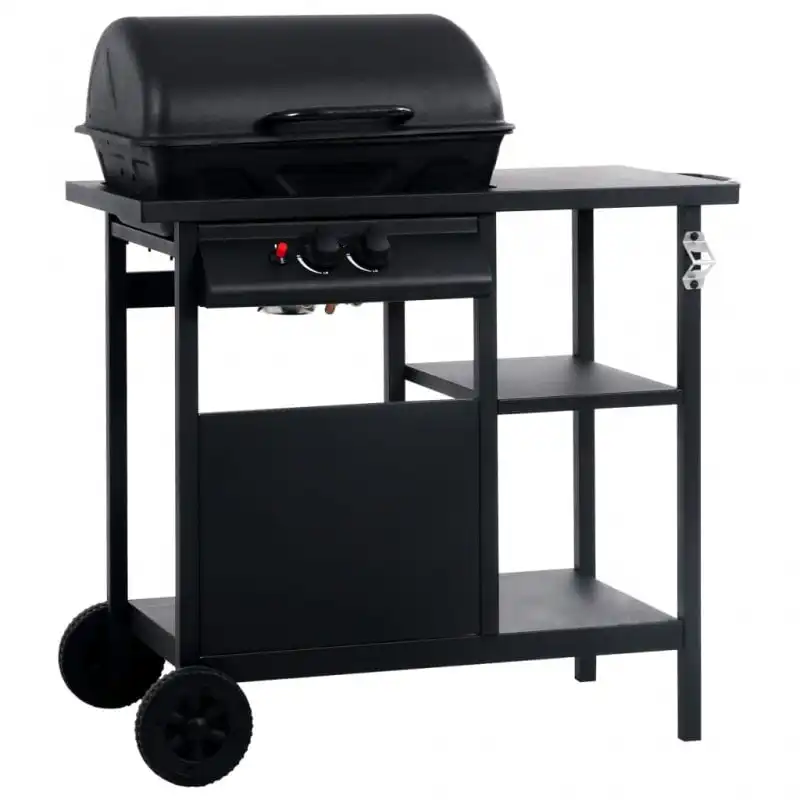 VidaXL Barbacoa Portátil de Gas Negro