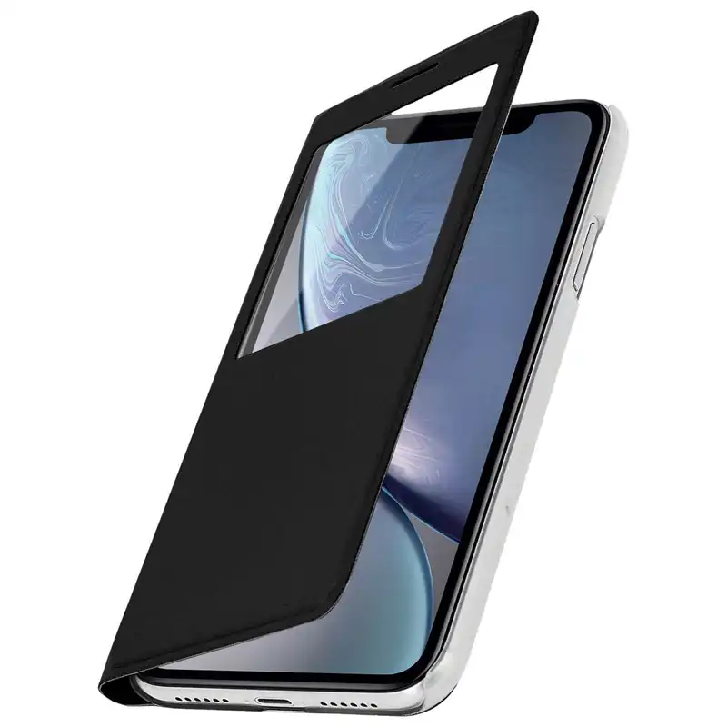 Avizar Funda Libro Negra con Ventana para Apple iPhone XR