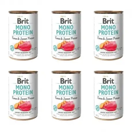 Brit MonoProtein Comida Húmeda para Perros con Atún y Boniato, 6 x 400 Gr - Brit - Comparador de precios