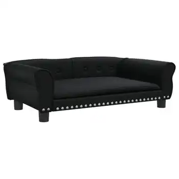 Cama Para Perros De Cuero Sintético Negra 95x55x30 Cm Vidaxl