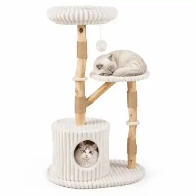 GIANTEX Árbol para Gatos de 3 Niveles, 56 x 41 x 105 cm - Beige - Giantex - Comparador de precios