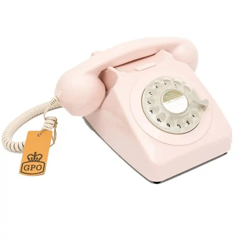 GPO 746 Rotary Teléfono Fijo Retro Rosa