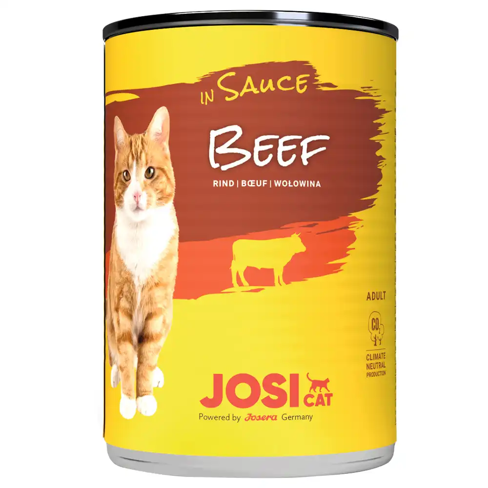 JosiCat en salsa 12 x 415 g comida húmeda para gatos - Vacuno