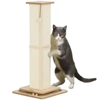 PawHut Rascador para Gato 39.5x39.5x87 cm Roble - 1 Article - PawHut - Comparador de precios