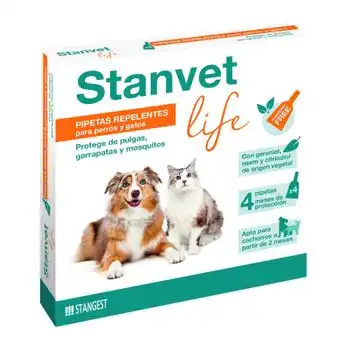 Stangest Pipetas Stanvet Life Perros Y Gatos Premium Pipetas Repelentes De Insectos Protegen De Garrapatas, Pulgas Y Mosquitos Sin Insecticidas - Stangest - Comparador de precios